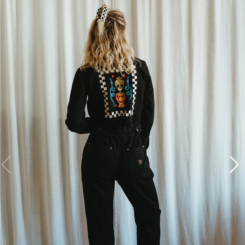 athens boilersuit washed black / jumpsuit / coveralls